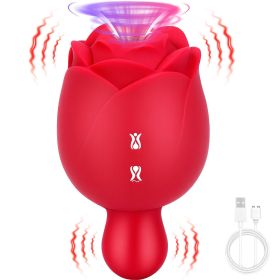 Clit Sucker Flower Clitoral Stimulator, Discreet Rose Sex Toy for Women, Couples, Solo Play