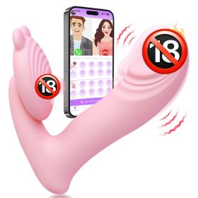 Wearable Panty Vibrator for Women, APP Control G Spot Vibrator Wiggling and Clitoral Tapping with Heat Function